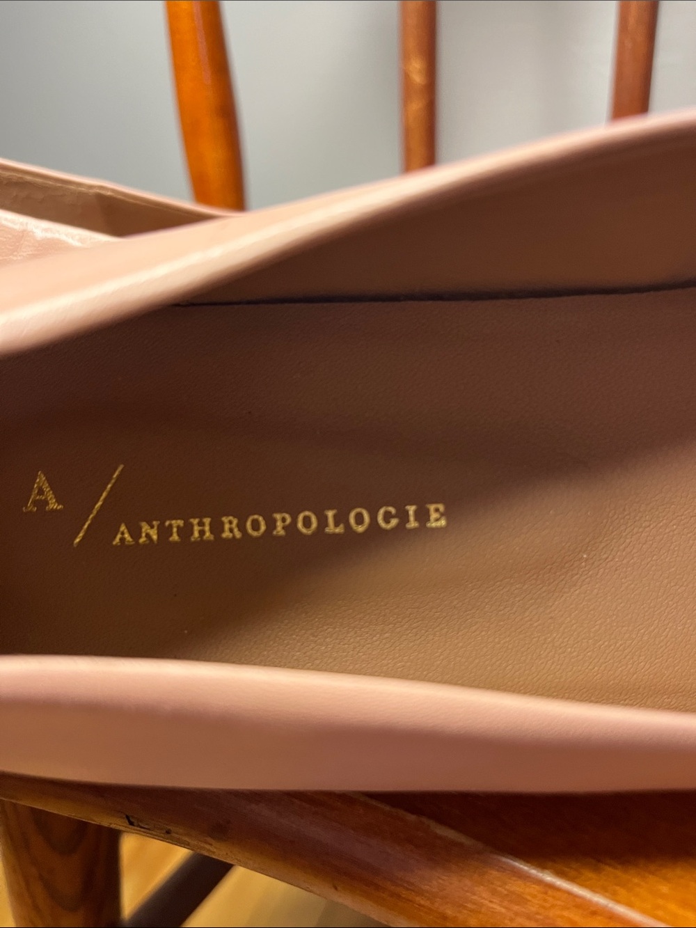 Anthropologie Pink Leather Ballet Flats Bow Detail Size 41 - Picture 7 of 11